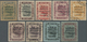 O Brunei: 1922, Malaya-Borneo Exhibition Complete Set Of 9 All With Variety 'BROKEN E', Fine Used And - Brunei (1984-...)