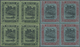 * Brunei: 1931, 'Huts And Canoe' Four High Denominations 25c. To $1 In Blocks Of Four, Mint Hinged, SG - Brunei (1984-...)