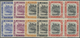 ** Brunei: 1947/1948, 'Huts And Canoe And Water Village' With Mult. Script CA Wmk. Complete Set Of 14 I - Brunei (1984-...)