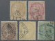 O Malaiische Staaten - Straits Settlements: 1856-65 India Used In Penang: Five East India Stamps Used - Straits Settlements