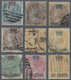 O Malaiische Staaten - Straits Settlements: 1867 QV Complete Set Of Nine, Used With Various Cancellati - Straits Settlements