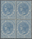 /* Malaiische Staaten - Straits Settlements: 1867-72 QV 12c. Blue, Wmk Crown CC, Block Of Four, Mint Li - Straits Settlements