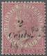 O Malaiische Staaten - Straits Settlements: 1883 "2 Cents." On 4c. Rose, Variety "s" Of "Cents" Invert - Straits Settlements