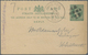 GA Malaiische Staaten - Straits Settlements: 1897, Stationery Reply Card QV 1 D. Green With With Aditio - Straits Settlements