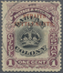 O Malaiische Staaten - Straits Settlements: 1906-07 1c. Black & Purple, PERFORATED 14(¼), Used, With A - Straits Settlements