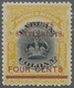 * Malaiische Staaten - Straits Settlements: 1906-07 4c. On 12c. Black & Yellow, Variety "No Stop After - Straits Settlements