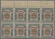 ** Malaiische Staaten - Straits Settlements: 1906-07 10c. Brown & Slate Top Marginal Block Of 8 (sheet - Straits Settlements