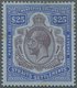 * Malaiische Staaten - Straits Settlements: 1912-23 KGV. $25 Purple & Blue/blue With Plate Flaw "Damag - Straits Settlements