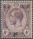 * Malaiische Staaten - Straits Settlements: 1917 Red Cross 4c.+ 2c. Dull Purple, Variety "No Stop", Mo - Straits Settlements