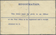 GA Malaiische Staaten - Straits Settlements: 1927, 10 C Blue KGV Registered Postal Stationery Envelope, - Straits Settlements