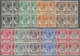 ** Malaiische Staaten - Straits Settlements: 1936/1937, KGV Definitives Complete Set Of 15 In Blocks Of - Straits Settlements