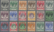 Malaiische Staaten - Straits Settlements: 1937-41 KGVI. Complete Set (18 Values Of Die I And II) Per - Straits Settlements