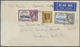 Br Malaiische Staaten - Straits Settlements: 1935 Silver Jubilee: Two Airmail Covers From Penang To Eng - Straits Settlements
