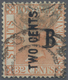 O Malaiische Staaten - Straits Settlements - Post In Bangkok: 1882-85 QV "TWO CENTS" (wide "S") On 32c - Straits Settlements