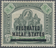 * Malaiischer Staatenbund: 1900 'Elephants' $1 Green & Pale Green Of Perak Overprinted "FEDERATED/MALA - Federated Malay States