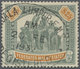 O Malaiischer Staatenbund: 1922-34 'Elephants' $25 Green & Orange, Wmk Mult Script CA, Used And Cancel - Federated Malay States