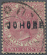 O Malaiische Staaten - Johor: 1884-86 QV 2c. Pale Rose Overprinted "JOHORE" (16¾ Mm) With "H" And "E" - Johore