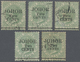O Malaiische Staaten - Johor: 1891 2c. On 24c. Green Complete Set Of The Four Different Types Of Overp - Johore