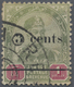 O Malaiische Staaten - Johor: 1894 3c. On $1 Green & Carmine, Variety "No Stop", Used And Cancelled By - Johore