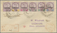 Br Malaiische Staaten - Johor: 1896 Coronation Short Set Of Six To 6c. Used On Registered Philatelic Co - Johore