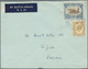 Br Malaiische Staaten - Kedah: 1935, 5 C Yellow And 50 C Brown/grey-blue, Mixed Franking On Airmail Cov - Kedah