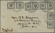 Br Malaiische Staaten - Kedah: 1933, 8 X 1 C Black, Multiple Mass Franking On Cover From KARANGAN, 7.FE - Kedah