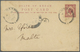 GA Malaiische Staaten - Kedah: 1917/28, Two Stationery Cards To Malta Island: 3 C. Tied "LUNAS 15 FE 19 - Kedah