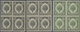 /* Malaiische Staaten - Kedah: 1938-40 Redrawn Face Values: Three Mint Blocks Of Four Of 1c. Black (wet - Kedah