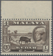 ** Malaiische Staaten - Kedah: 1959, Sultan Abdum Halim Shah 4c. Sepia 'Ricefield' From Upper Margin Wi - Kedah