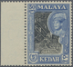 ** Malaiische Staaten - Kedah: 1959, Sultan Abdum Halim Shah 50c. Black And Blue 'Aborigines With Blowp - Kedah