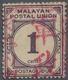 O Malaiische Staaten - Malakka: Japanese Occupation, 1942, Postage Due Stamps Of Malayan Postal Union, - Malacca