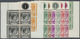 ** Malaiische Staaten - Malakka: 1949/1952, KGVI Definitives Complete Set Of 20 In Blocks Of Four Mostl - Malacca