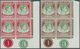 ** Malaiische Staaten - Malakka: 1949/1952, KGVI Definitives Complete Set Of 20 In Blocks Of Four From - Malacca