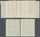 ** Malaiische Staaten - Malakka: 1954/1957, QEII Definitives Complete Set Of 16 In Blocks Of Four Mostl - Malacca