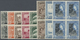 ** Malaiische Staaten - Malakka: 1957, QEII Pictorial Definitives Complete Set Of 11 In Blocks Of Four, - Malacca