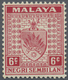 ** Malaiische Staaten - Negri Sembilan: 1937, Arms Of Negri Sembilan 6c. Scarlet With Variety 'STOP OMI - Negri Sembilan