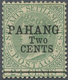 * Malaiische Staaten - Pahang: 1891, Straits Settlements QV 24c. Green With Black Opt. 'PAHANG / Two / - Pahang