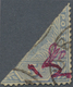 O Malaiische Staaten - Pahang: 1897, Tiger 5c. Blue BISECTED Diagonally (lower Half) With Red Ms. Surc - Pahang