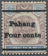 * Malaiische Staaten - Pahang: 1899, Perak Tiger Head Stamp 8c. Purple/ultramarine With Black DOUBLE O - Pahang