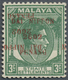 ** Malaiische Staaten - Penang: Japanese Occupation, 1942, "Dai Nippon 2602 Penang", 3 C. Ovpt. Double, - Penang