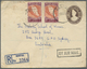 GA Malaysia: 1957/1960: Two Postal Staionery Envelopes Used To AUSTRALIA, With 1) 10c. Envelope Uprated - Malaysia (1964-...)