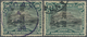 O Nordborneo - Portomarken: 1895, Pictorial Definitive 18c. 'Mount Kinabalu' Two Stamps With Vertical - Noord Borneo (...-1963)