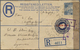 GA Malaiische Staaten - Penang: Penang, 1942, Straits Registration Envelope 5 C. W. Vertical Single Lin - Penang