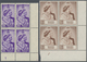 ** Malaiische Staaten - Penang: 1948, Royal Silver Wedding Both Values In Blocks Of Four From Lower Rig - Penang