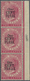 * Malaiische Staaten - Perak: 1889, Straits Settlements QV 2c. Bright Rose Wmkd. Crown CA Vertical Str - Perak