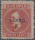 (*) Malaiische Staaten - Sarawak: 1899 "2 CENTS." On 12c. Red On Pale Rose, Variety OVERPRINT INVERTED, - Andere & Zonder Classificatie