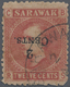 O Malaiische Staaten - Sarawak: 1899, Sir Charles Brooke 12c. Red On Pale Rose With INVERTED SURCHARGE - Other & Unclassified