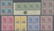 /** Malaiische Staaten - Sarawak: 1899-1908 Complete Set Of 12 Each In Block Of Four, Mint Never Hinged, - Other & Unclassified