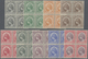 ** Malaiische Staaten - Perak: 1935/1937, Sultan Iskander Definitives Complete Set Of 15 In Blocks Of F - Perak