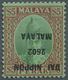 * Malaiische Staaten - Perak: Japanese Occupation, 1942, $5 Green And Red On Emerald, Ovpt. Type 2 Kan - Perak